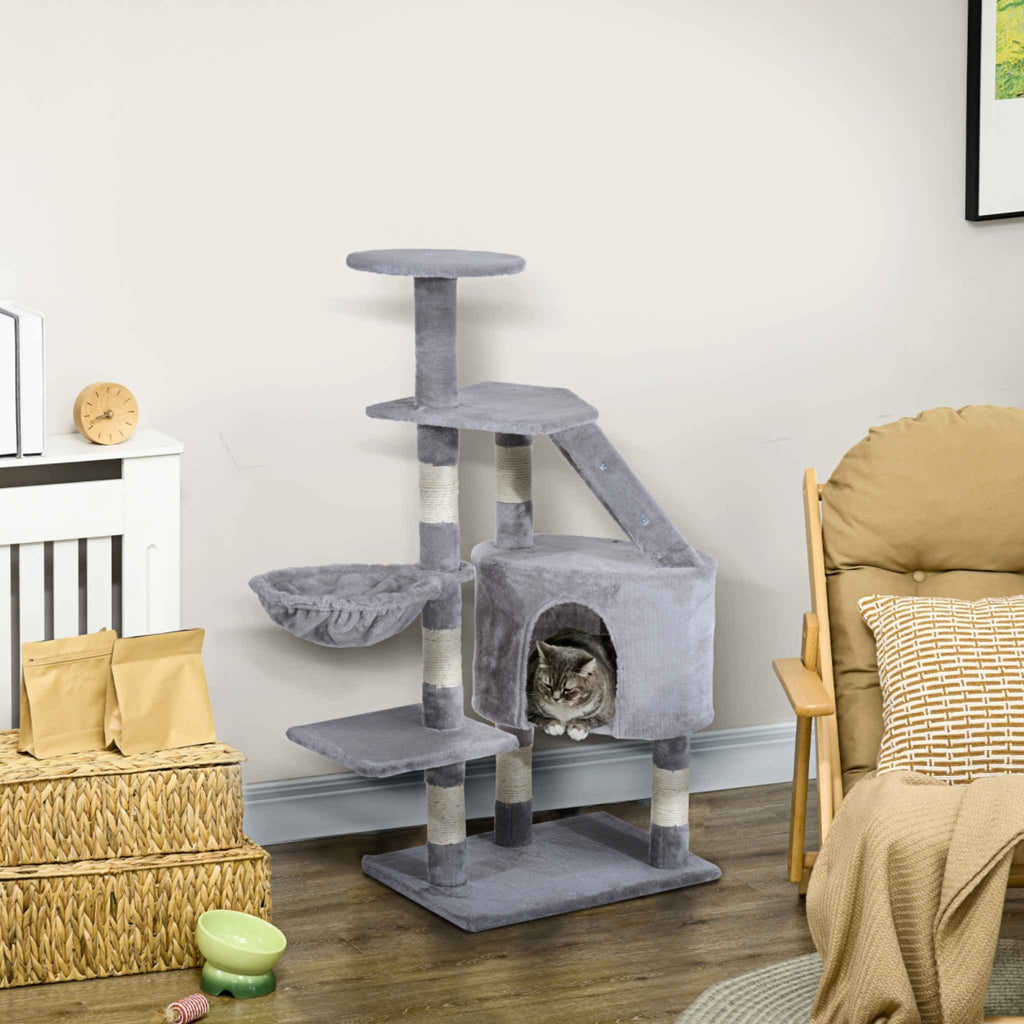 125cm tall cat tree in living room