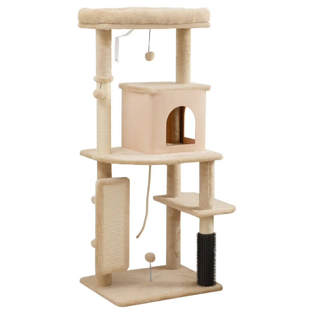 132cm tall beige cat tree