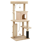 132cm tall beige cat tree