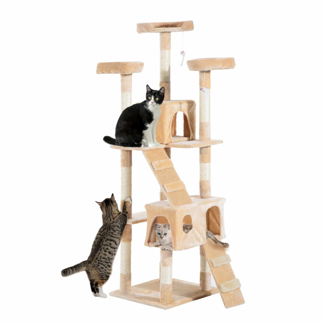 170cm tall beige cat tree