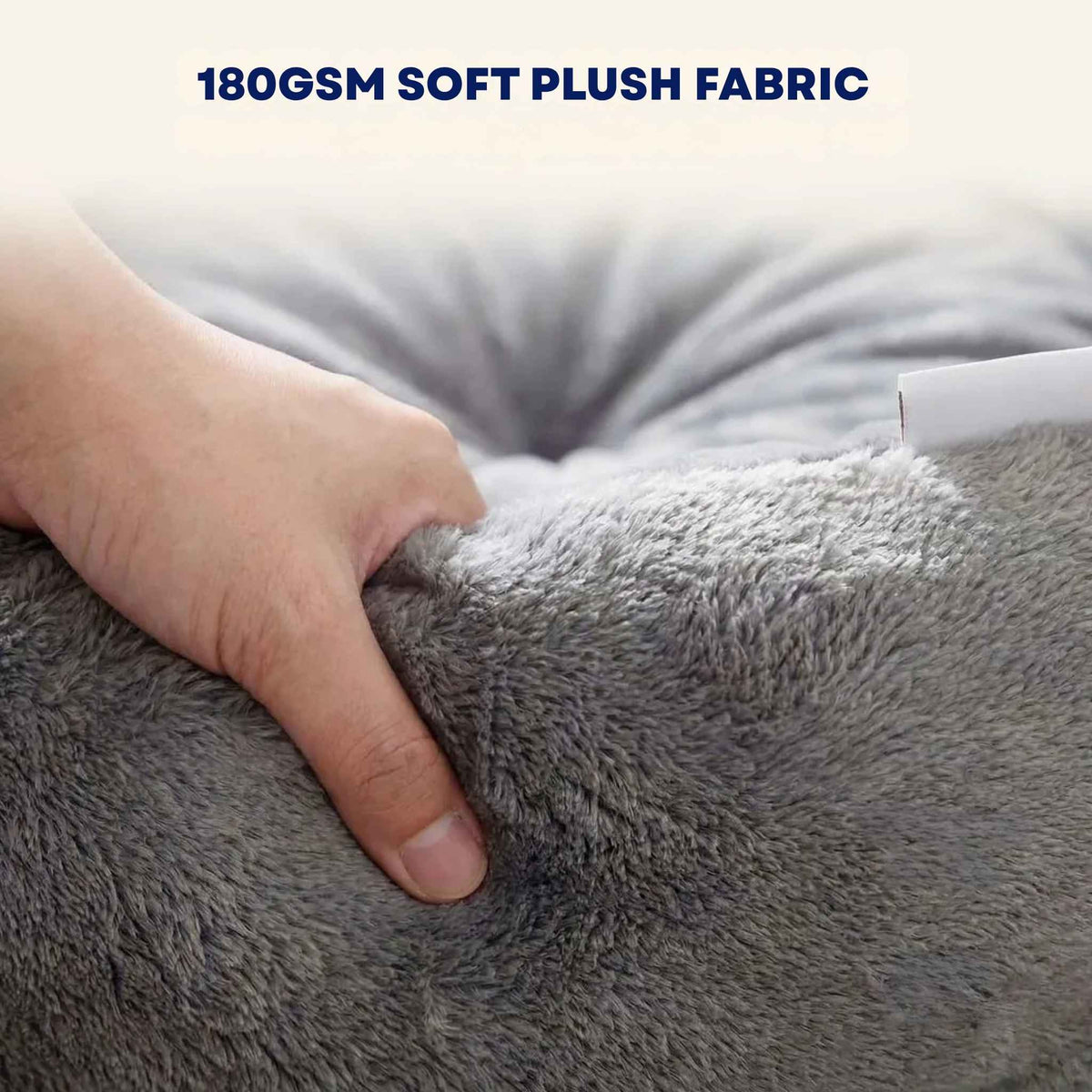 180gsm soft grey plush fabric