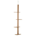 260cm tall brown floor to ceiling cat tree