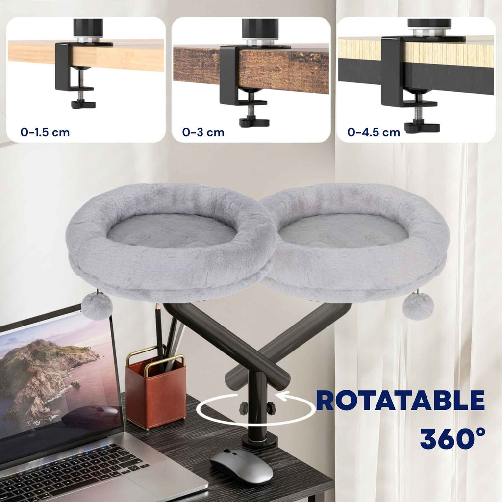 360 degrees rotating feline bed
