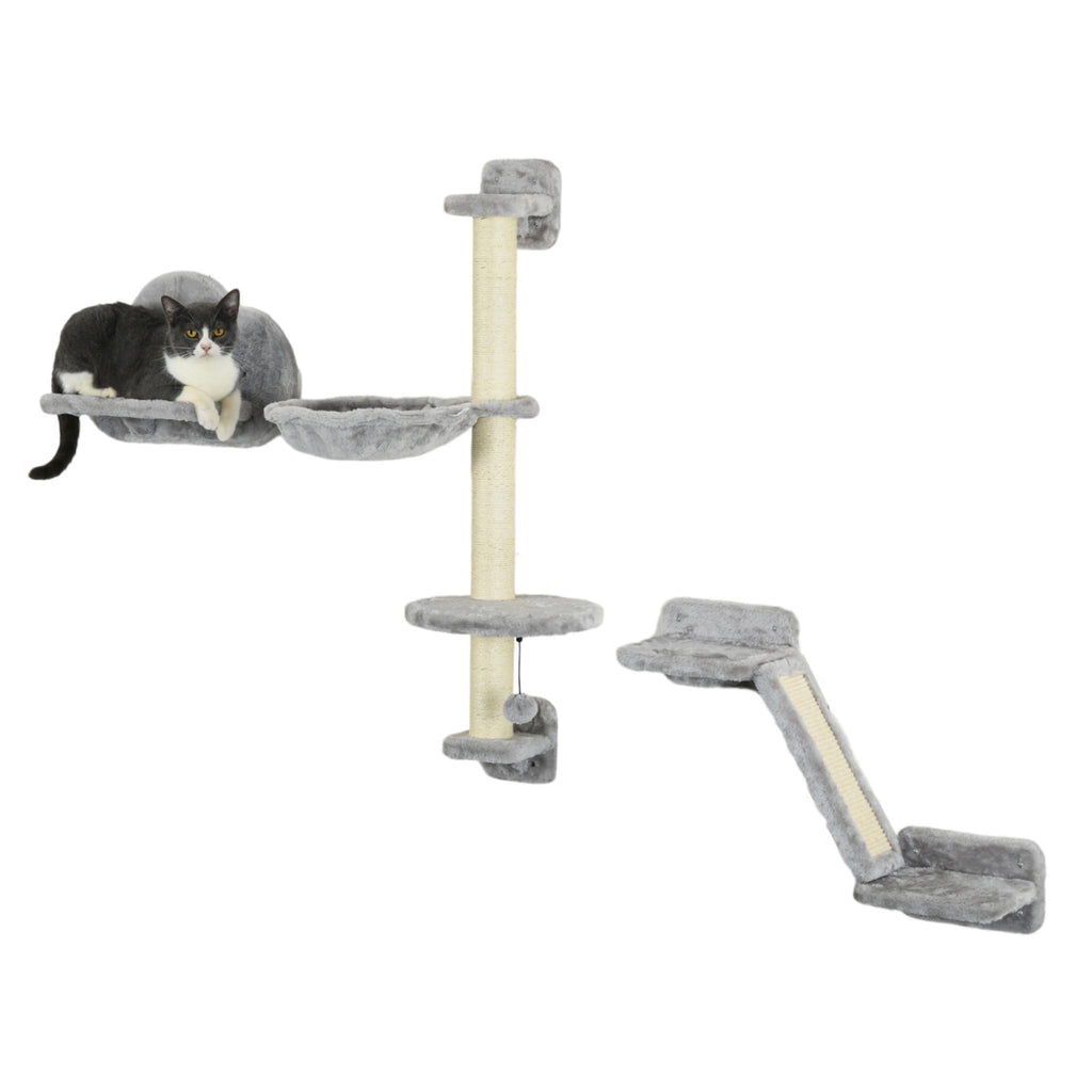 3pcs wall mounted cat tree and scratcher