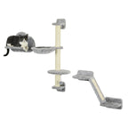 3pcs wall mounted cat tree and scratcher