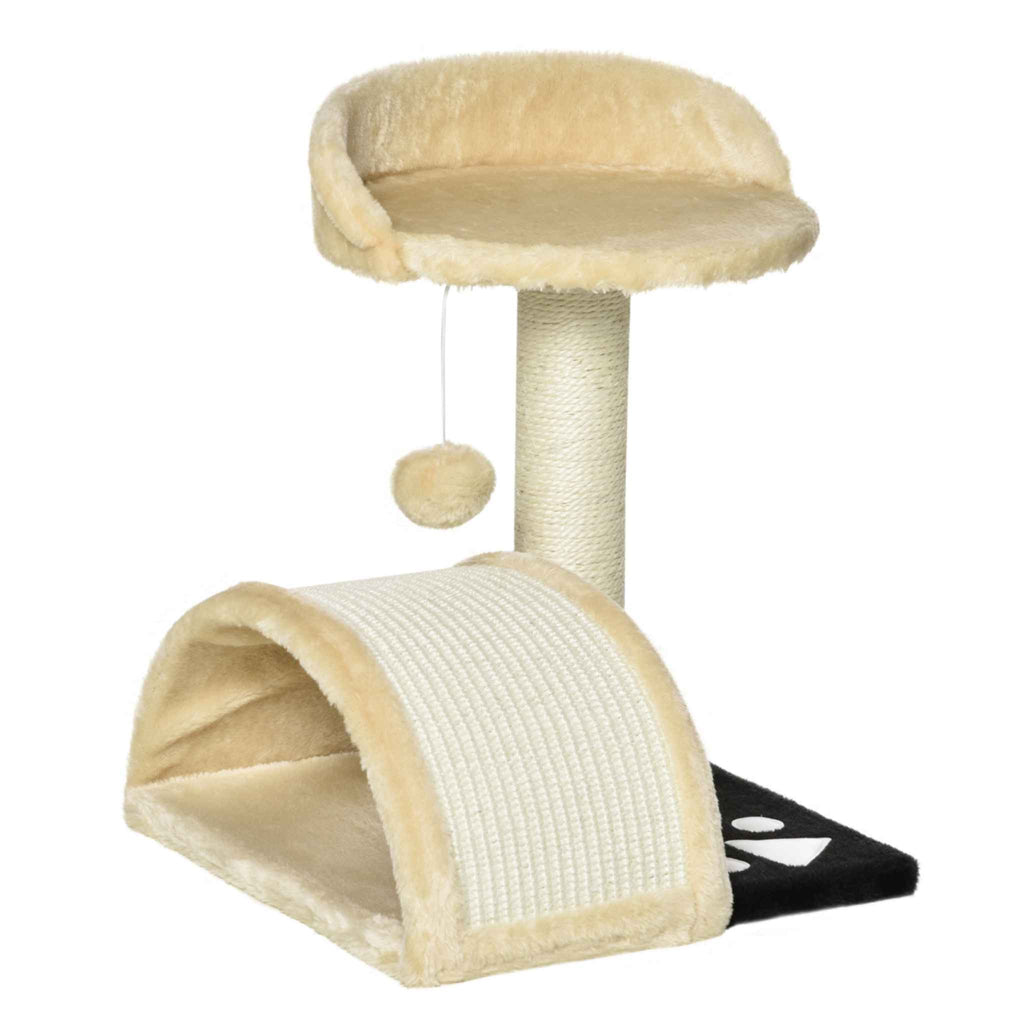 46cm tall small beige cat tree
