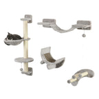4pcs wall mounted cat tree with hammock and ladder