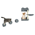 4pcs wall mounted grey cat scratcher