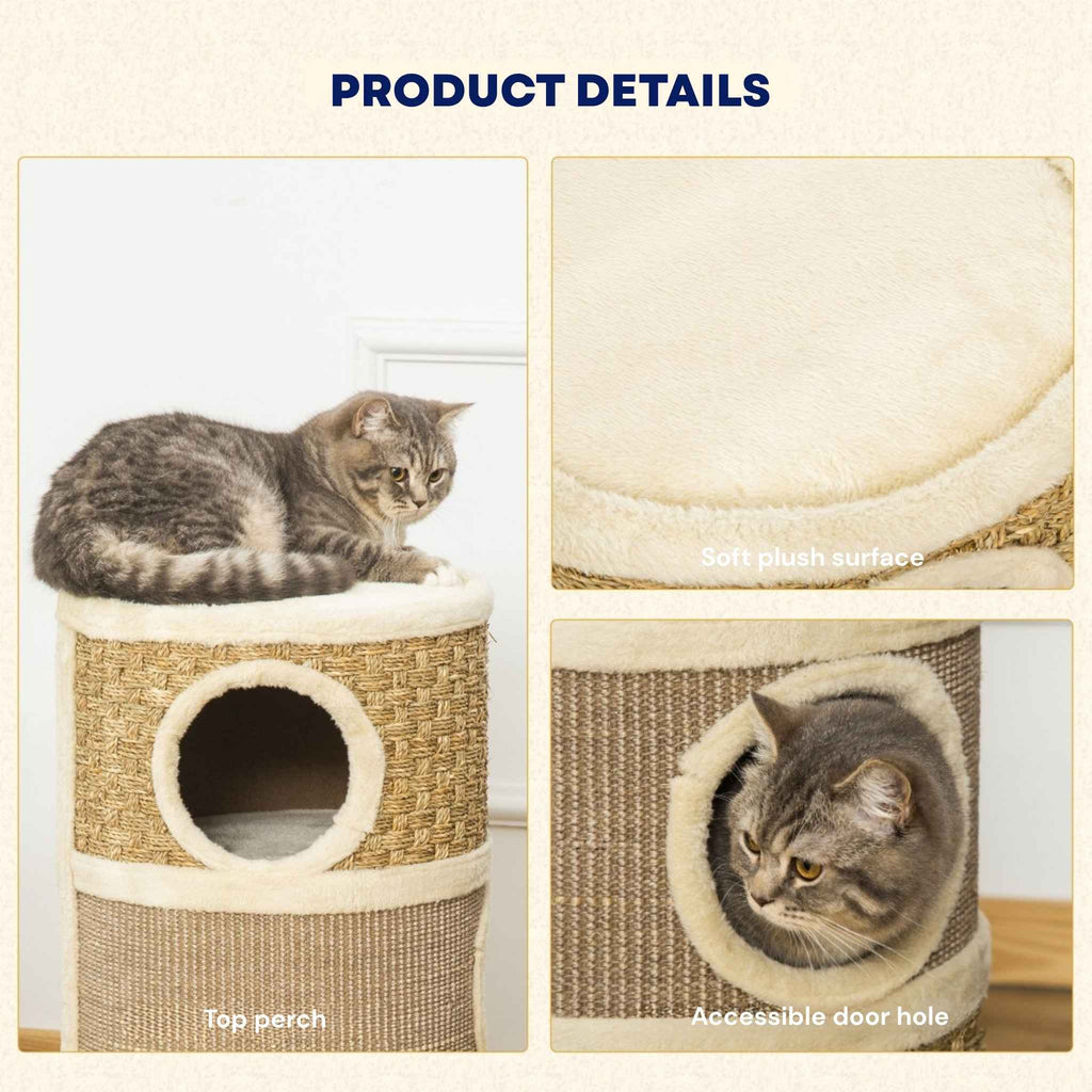 70cm tall cat barrel features