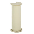 85cm tall cat scratching post beige plush fabric sisal rope