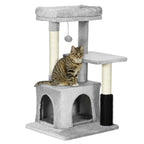 85cm tall grey cat tree with cat house