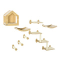 8pcs wood effect wall mounted cat tree
