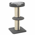 91cm tall cat scratching post grey lamb cashmere perch sisal rope