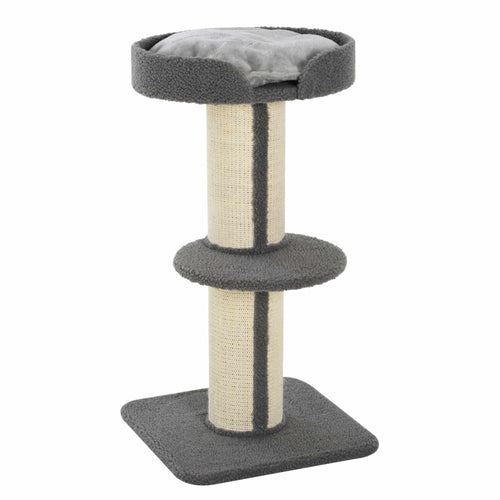 91cm tall cat scratching post grey lamb cashmere perch sisal rope