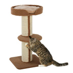 91cm tall cat tree tower brown lamb cashmere perch sisal rope

