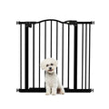 Adjustable black pet gate 74-87cm x 78cm