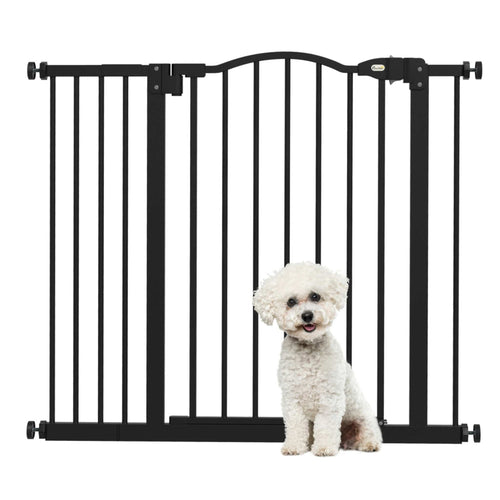 Adjustable pet gate black 74-94cm x 78cm