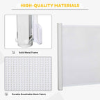 Adjustable pet gate for stairs mesh material