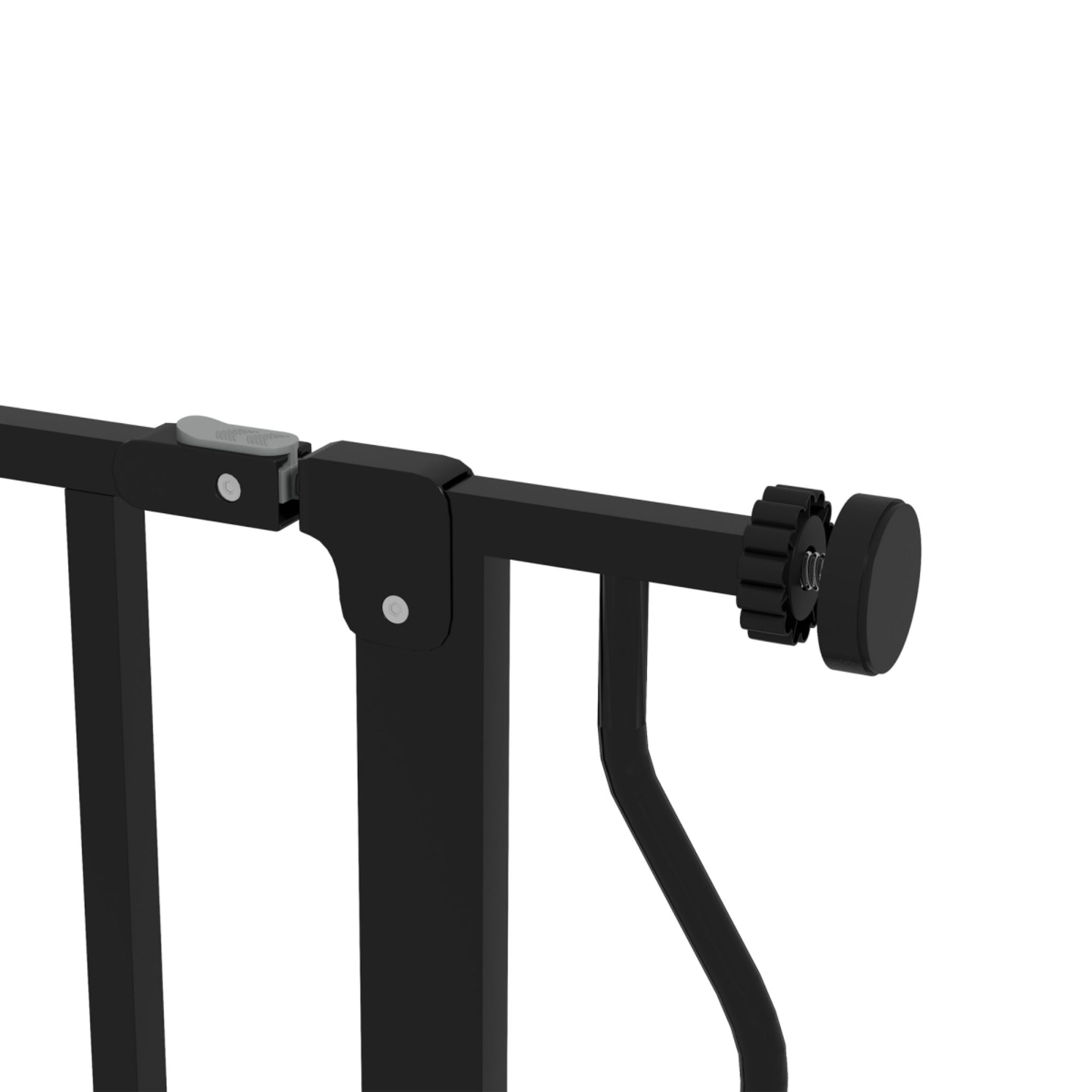 Adjustable pressure fit gate wall fixings