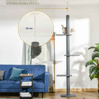 Adjustable tension rod for floor to ceiling cat tree