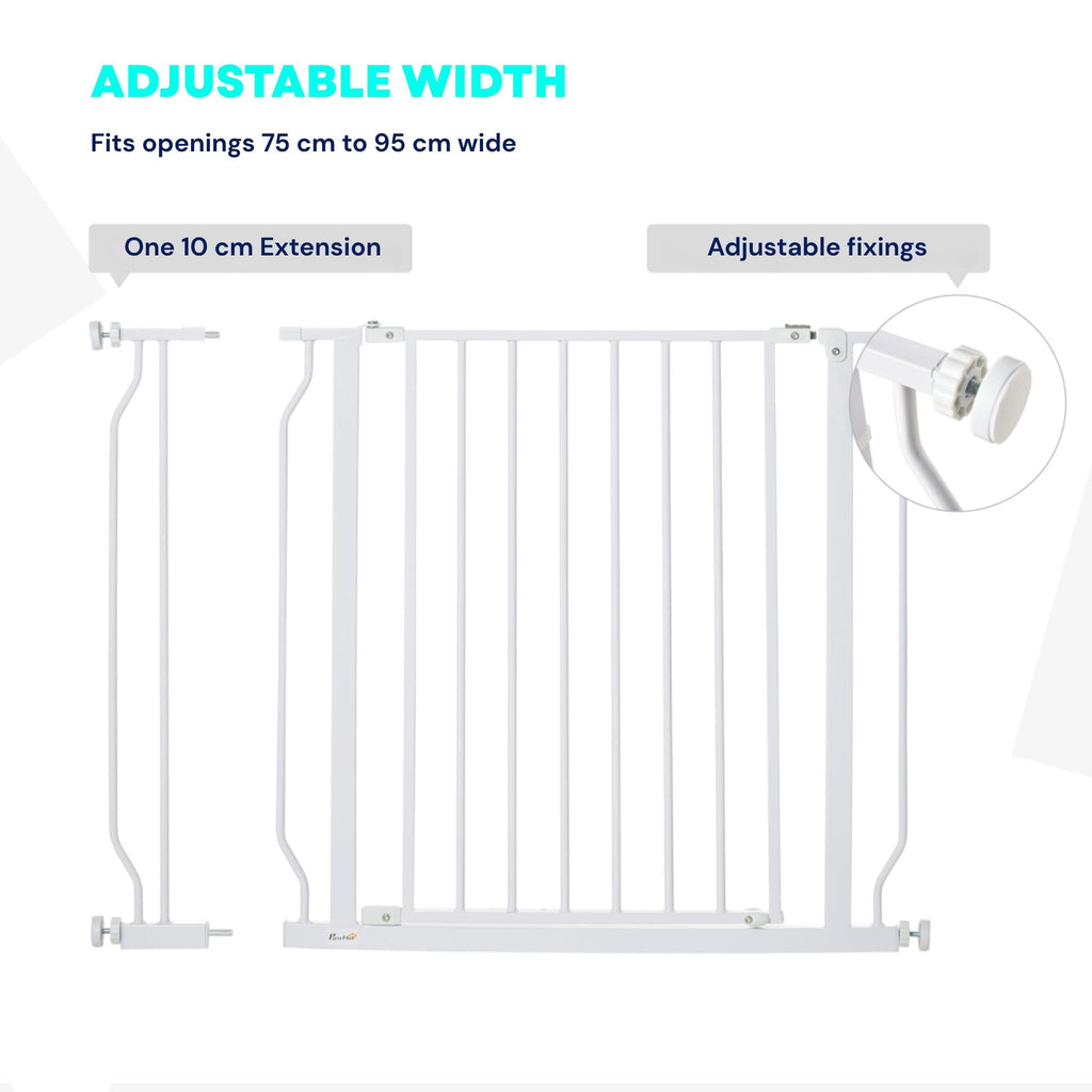 Adjustable width combinations for 75-95cm wide pet gate