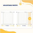 Adjustable width combinations for white dog barrier