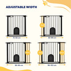 Adjustable width combinations for wide black dog barrier