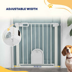 Adjustable width explanation for narrow white pet barrier
