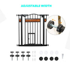 Adjustable width kit for decorative pet gate