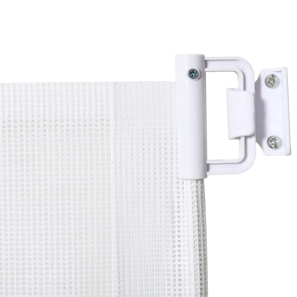 Adjustable stairway dog gate wall attachment