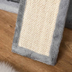 Angled sisal rope scratching carpet