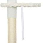 Anti-tip strap for white cat tree