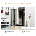 Auto close function for extra tall dog gate
