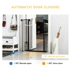 Auto close system for black extra tall pet gate