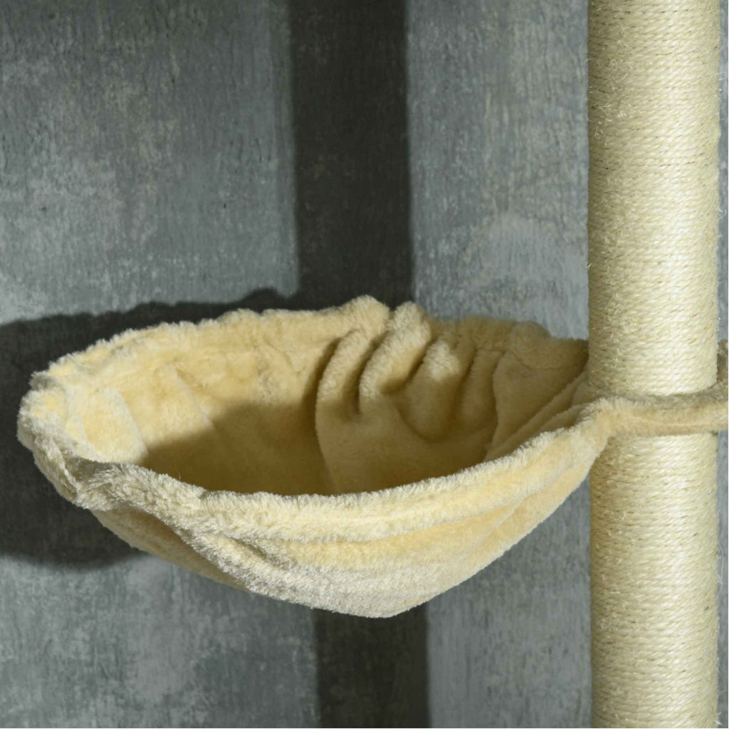 Beige cat tree hammock
