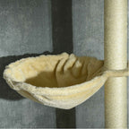 Beige cat tree hammock