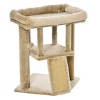 Beige cat tree with house removed