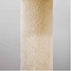 Beige plush fabric cat tree post
