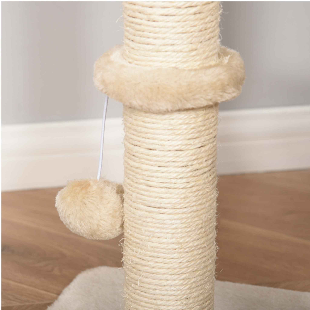 Beige sisal rope scratching post