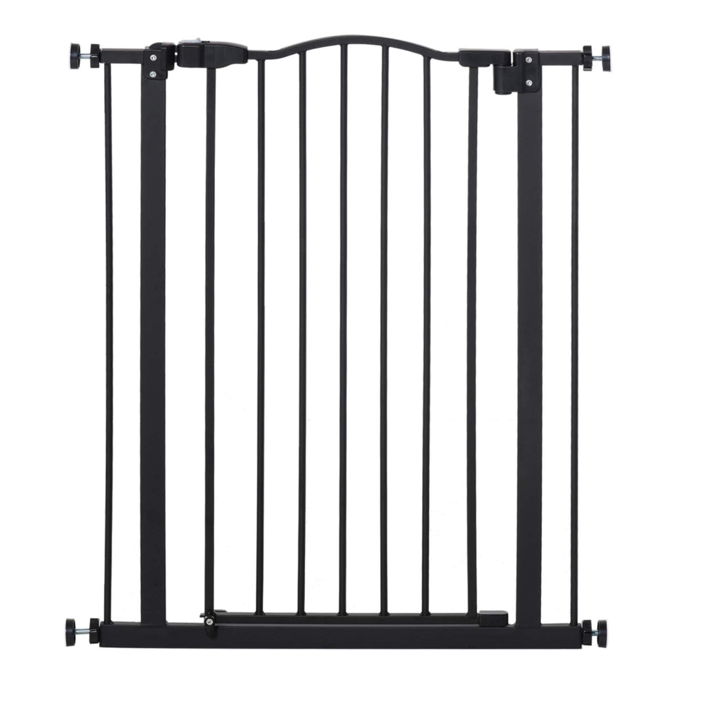Black adjustable width pet gate 74-80cm wide