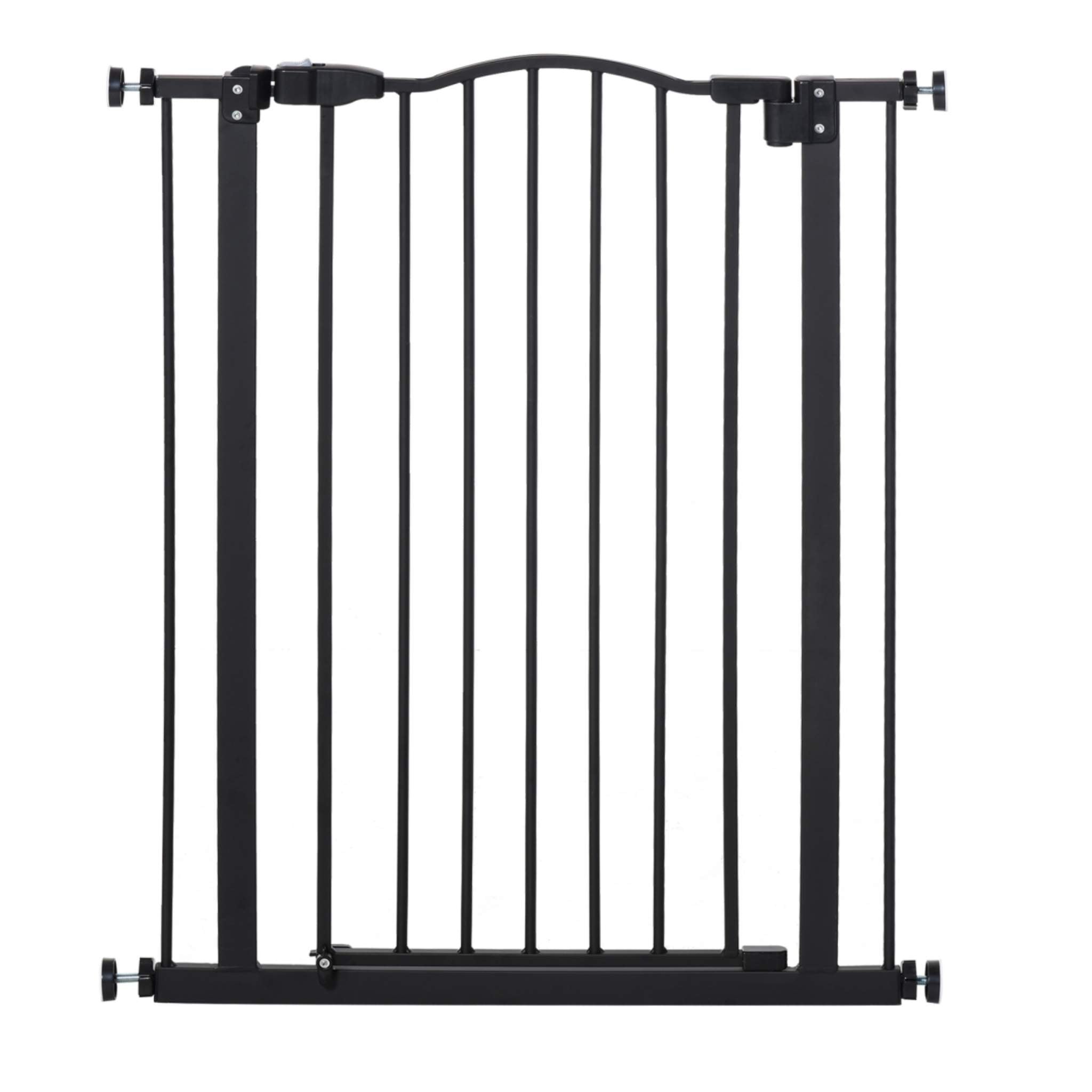 Black adjustable width pet gate 74-80cm wide