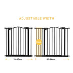 Black dog barrier adjusting between 74 94cm wide
