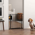 Black dog barrier pressure fitted to living room doorway