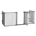 Black dog pen and pet gate 300cm x 74cm