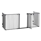 Black dog pen and pet gate 300cm x 74cm