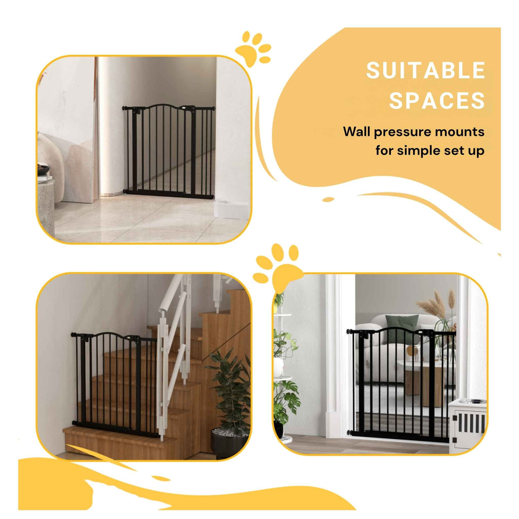 Black dog safety gate suitable spaces