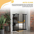 Black pet gate auto close system
