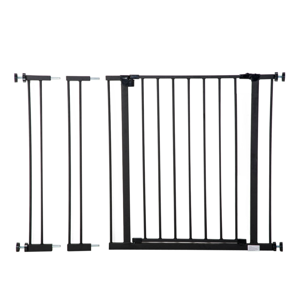 Black pet gate extensions