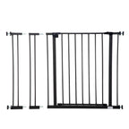 Black pet gate extensions