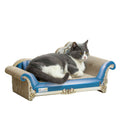 Blue sofa style cardboard scratcher